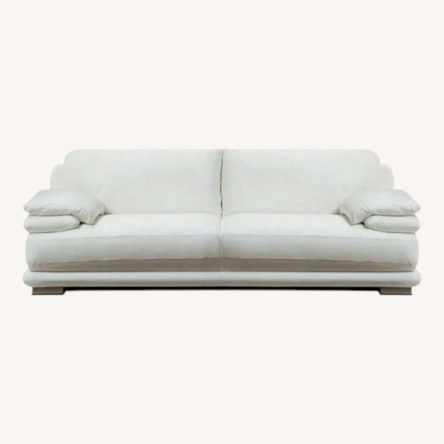Bloomingdale's Silver Leather Sofa - image-0