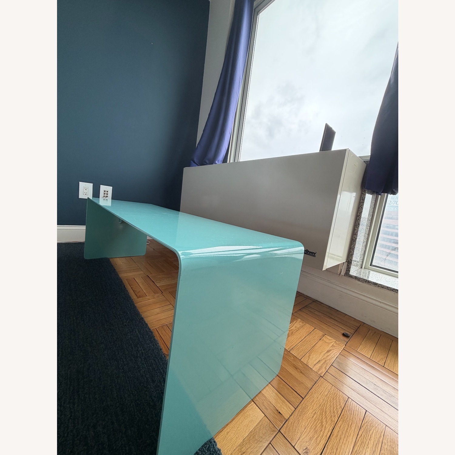 Room & Board Turquoise Metal Entryway Bench/Table - image-2