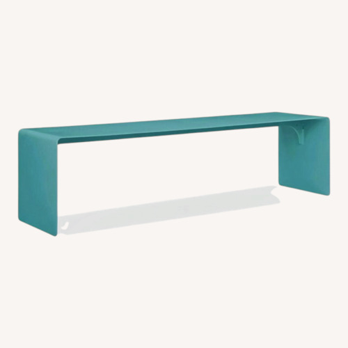 Used Room & Board Turquoise Metal Entryway Bench/Table for sale on AptDeco