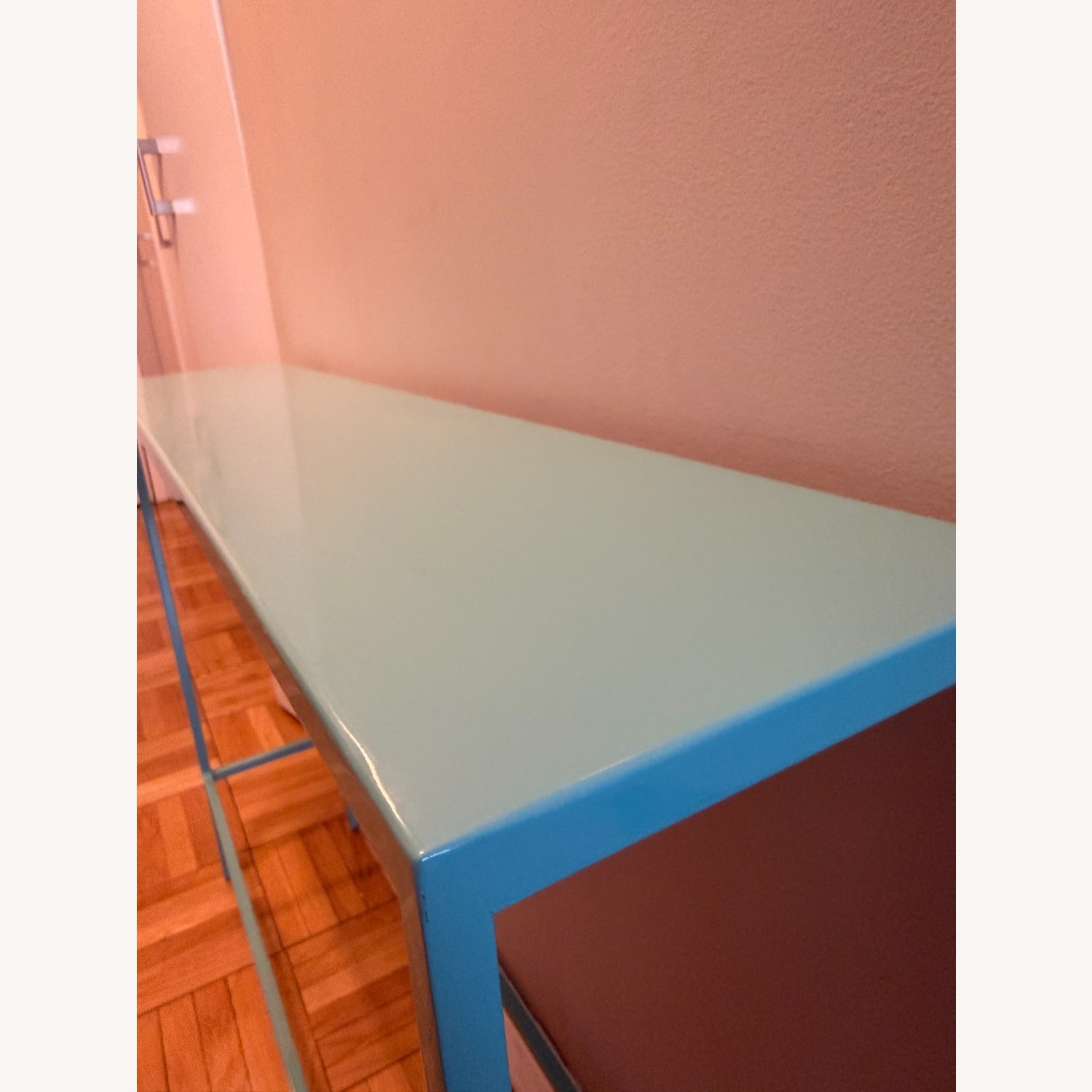 Room & Board Turquoise Metal Slim Console Table - image-3