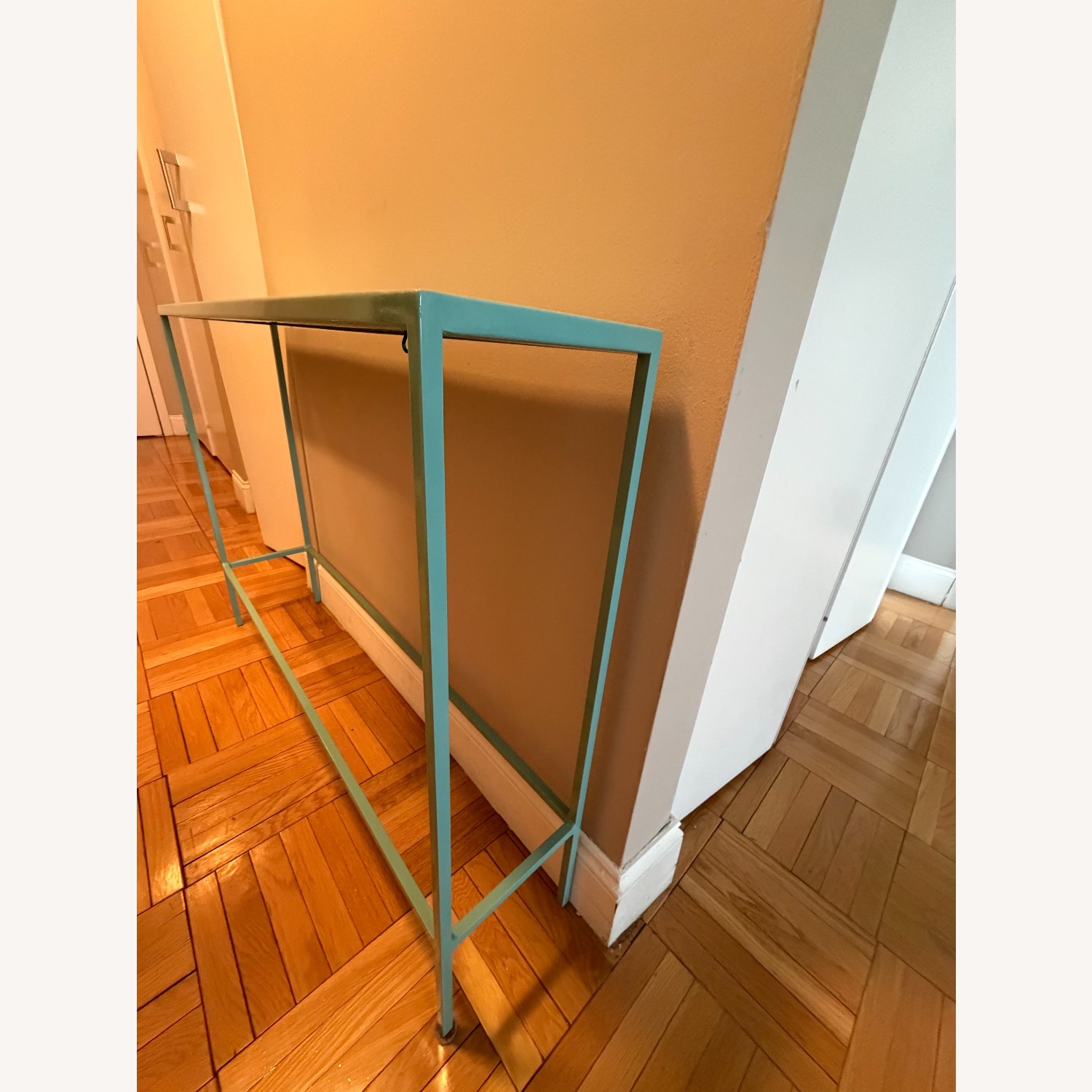 Room & Board Turquoise Metal Slim Console Table - image-4