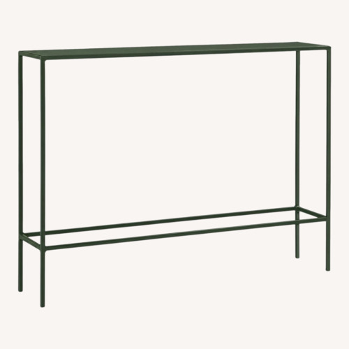 Used Room & Board Turquoise Metal Slim Console Table for sale on AptDeco
