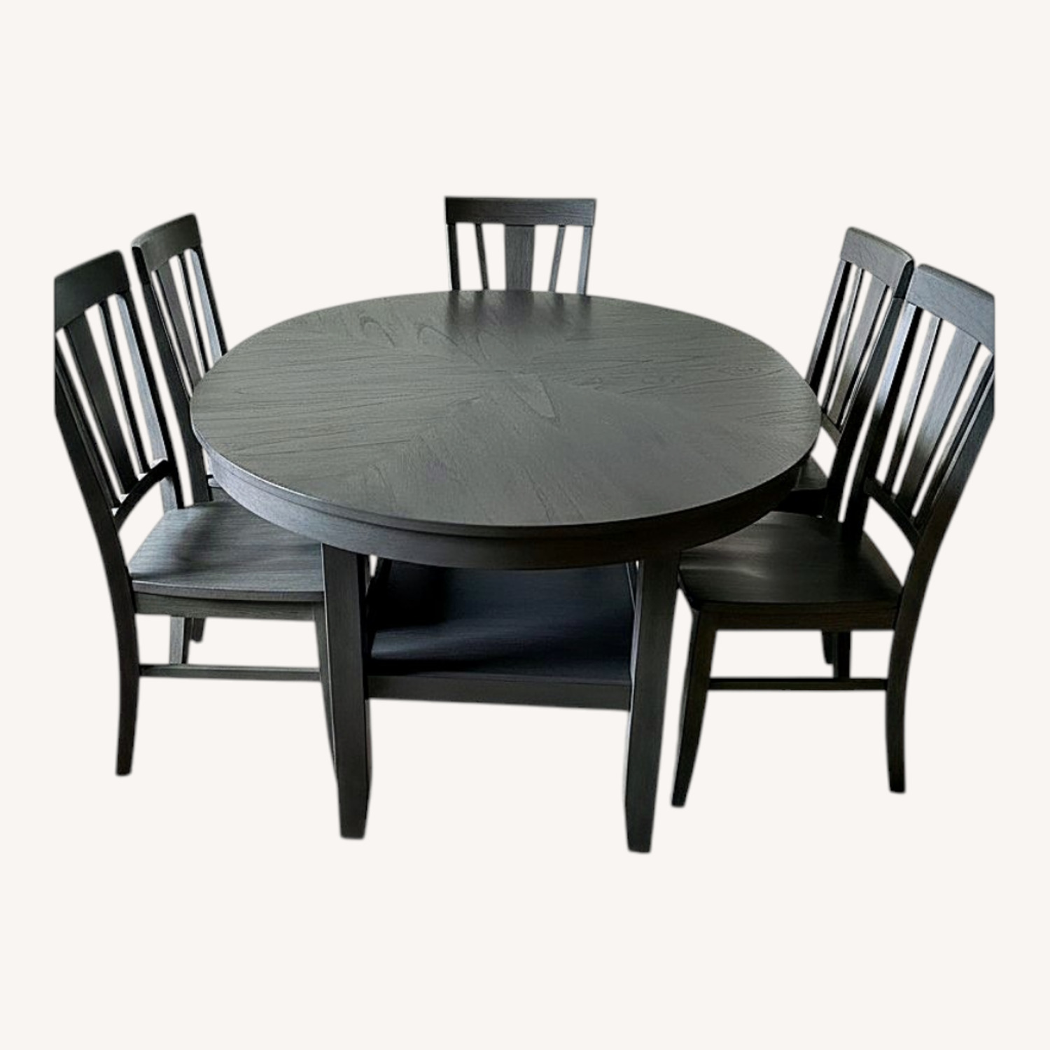 Light Gray Wood Dining Set - image-0