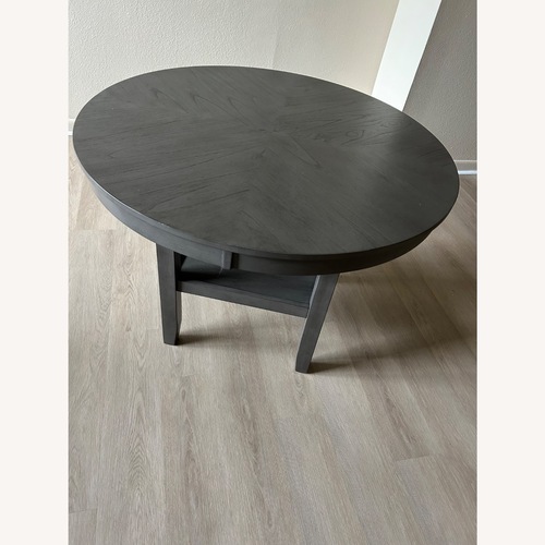 Used Light Gray Wood Dining Set for sale on AptDeco