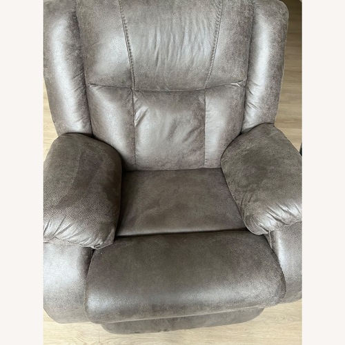 Used Light Gray Leather Recliner for sale on AptDeco