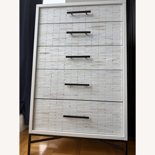 Used West Elm Wood Tiled 5-Drawer Dresser for sale on AptDeco