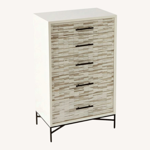 Used West Elm Wood Tiled 5-Drawer Dresser for sale on AptDeco