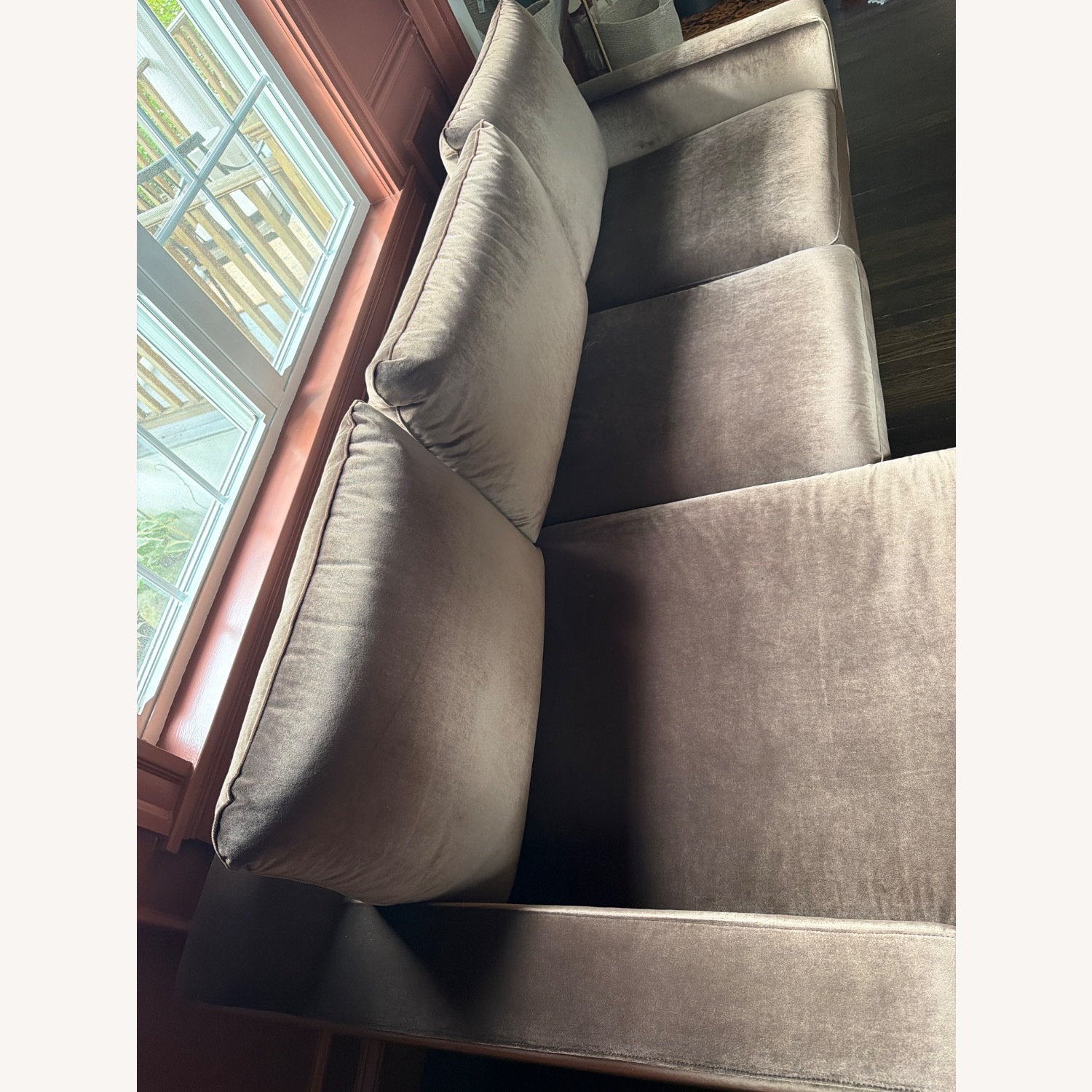 Interior Define Brown Velvet Sloan Sectional - image-7