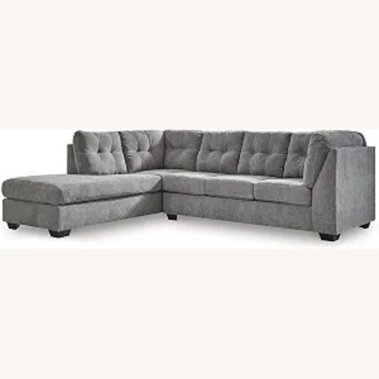 Living Spaces Arrowhead Light Gray Fabric 2 Piece Sectional - image-5