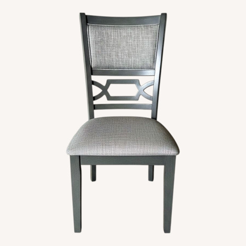 Used Light Gray Wood Dining Chair for sale on AptDeco