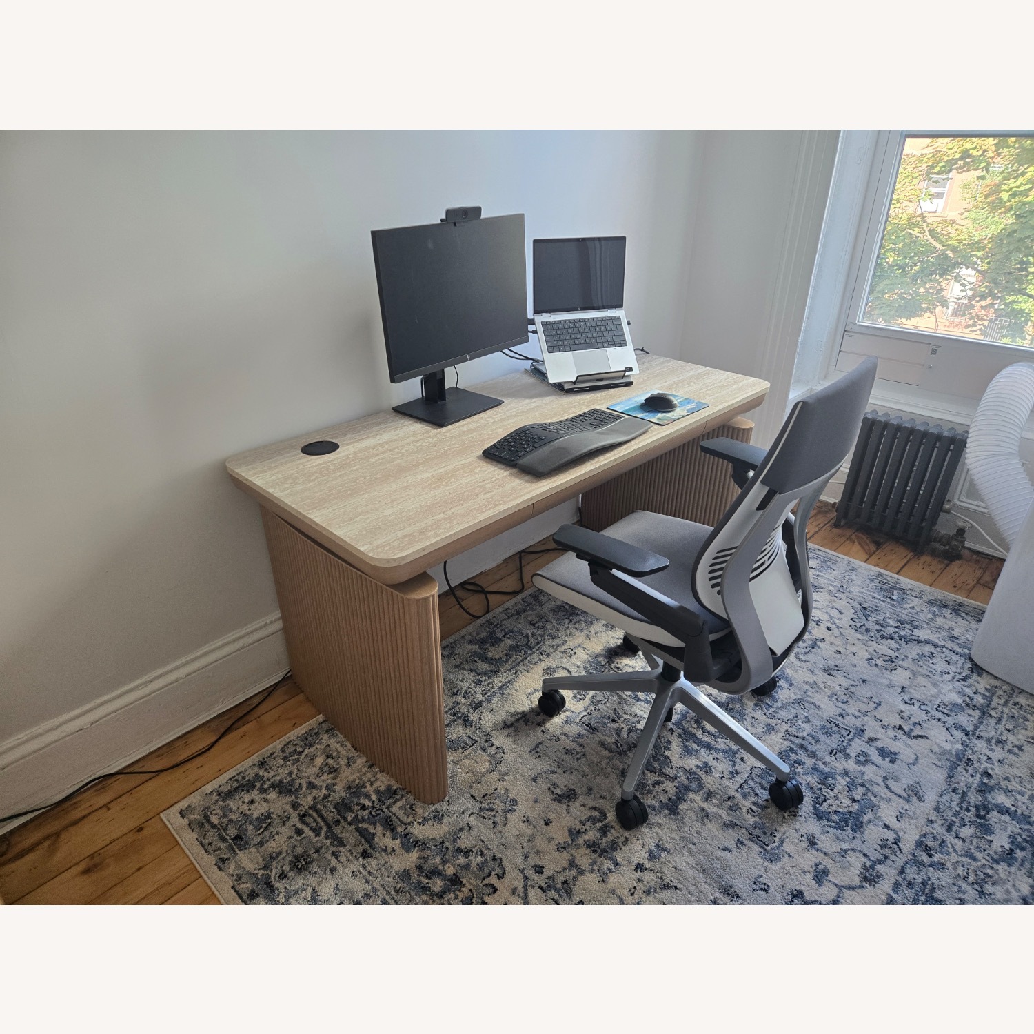 Flexispot Fusion Stria Natural Oak Desk - image-15
