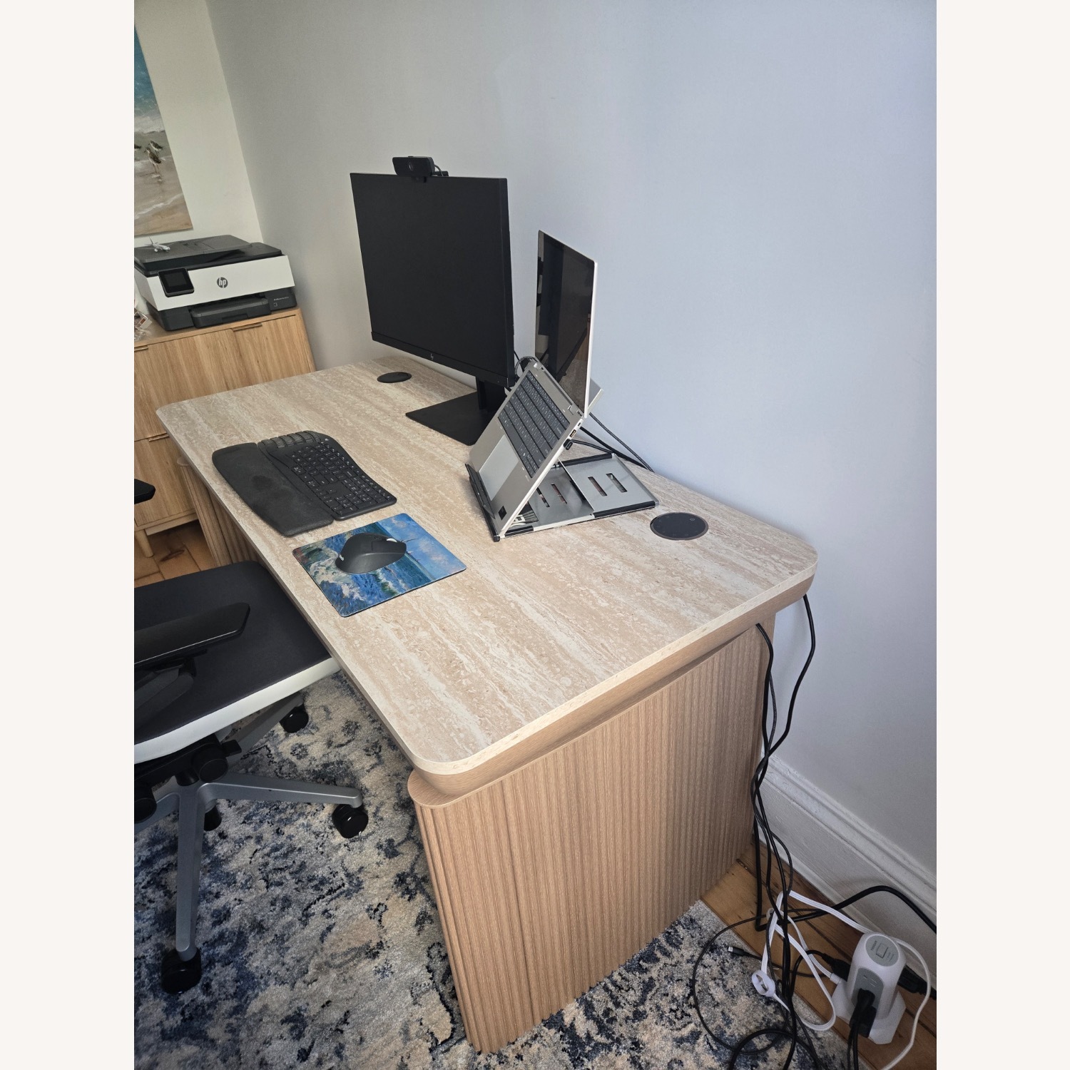 Flexispot Fusion Stria Natural Oak Desk - image-14