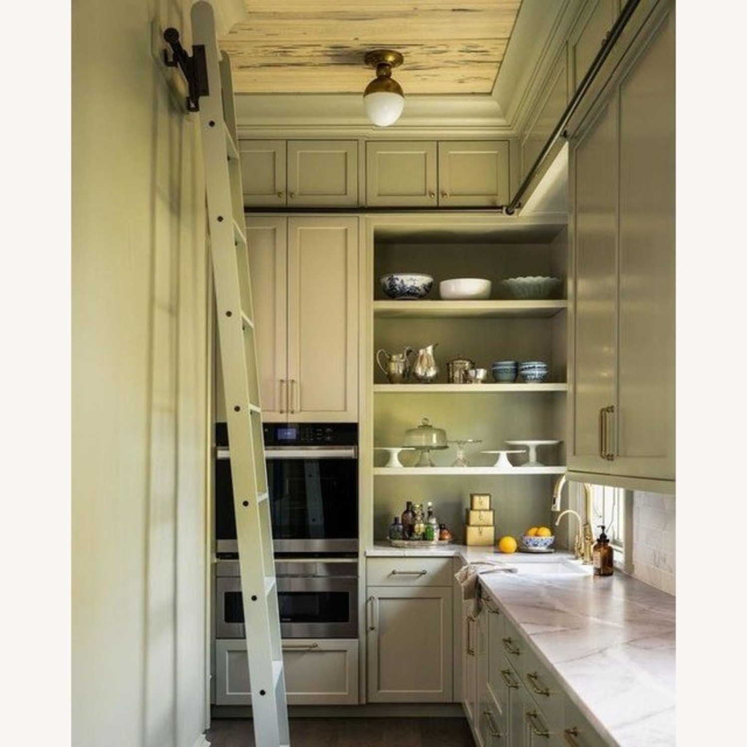 Visual Comfort Antique Brass Flush Mount - image-2