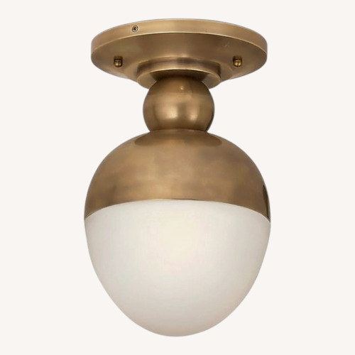 Used Visual Comfort Antique Brass Flush Mount for sale on AptDeco