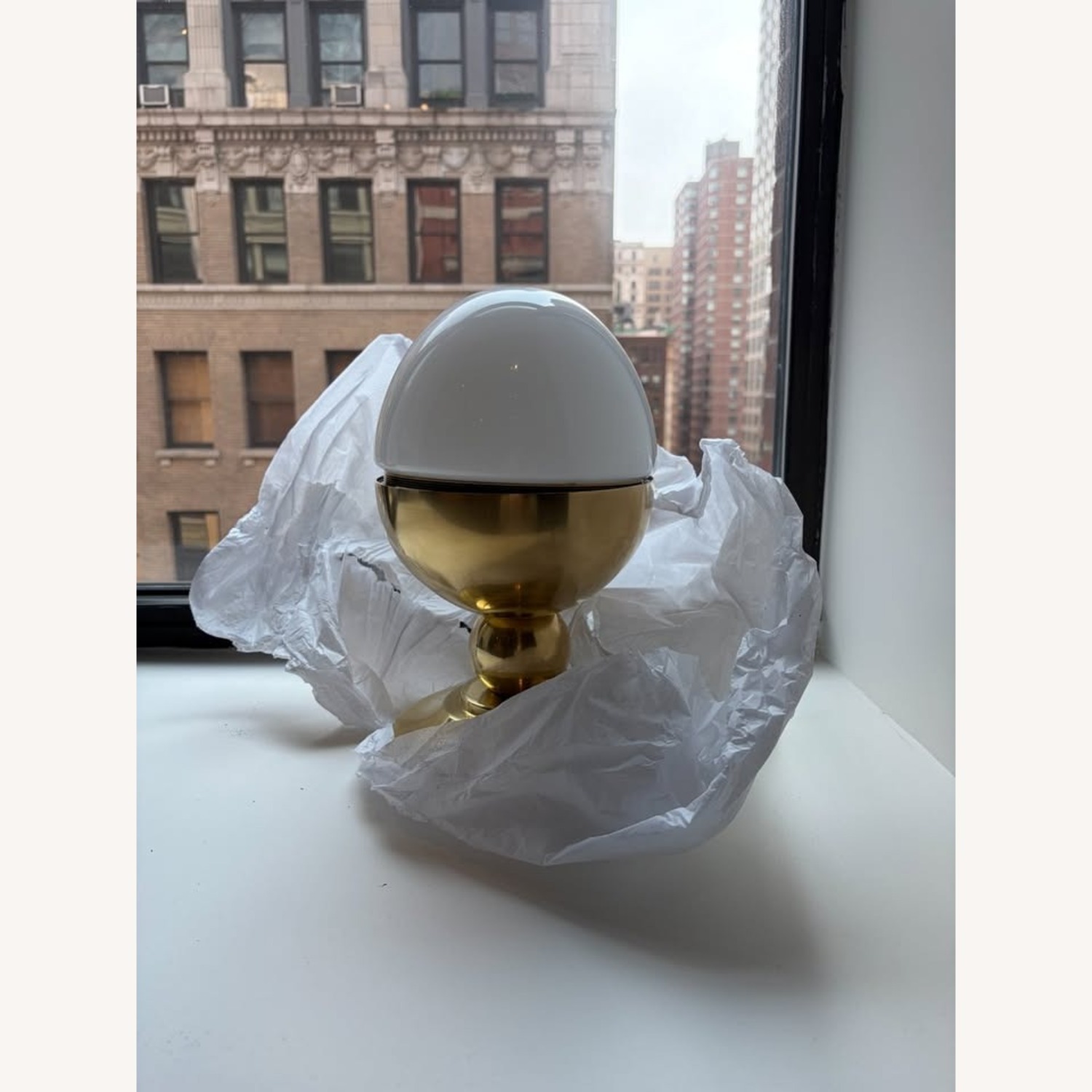 Visual Comfort Antique Brass Flush Mount - image-3