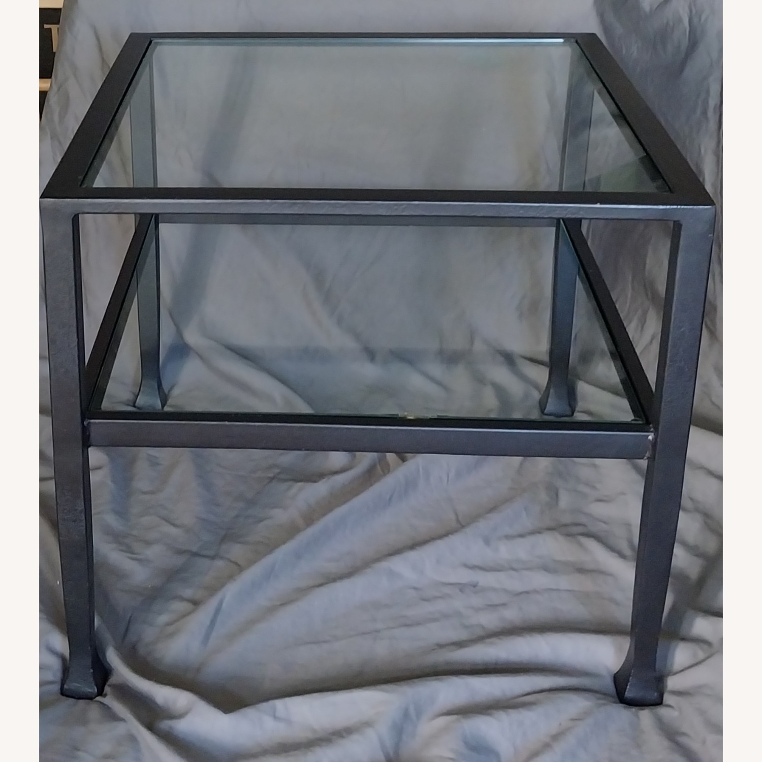 Pottery Barn Metal/Glass Side Table - image-5
