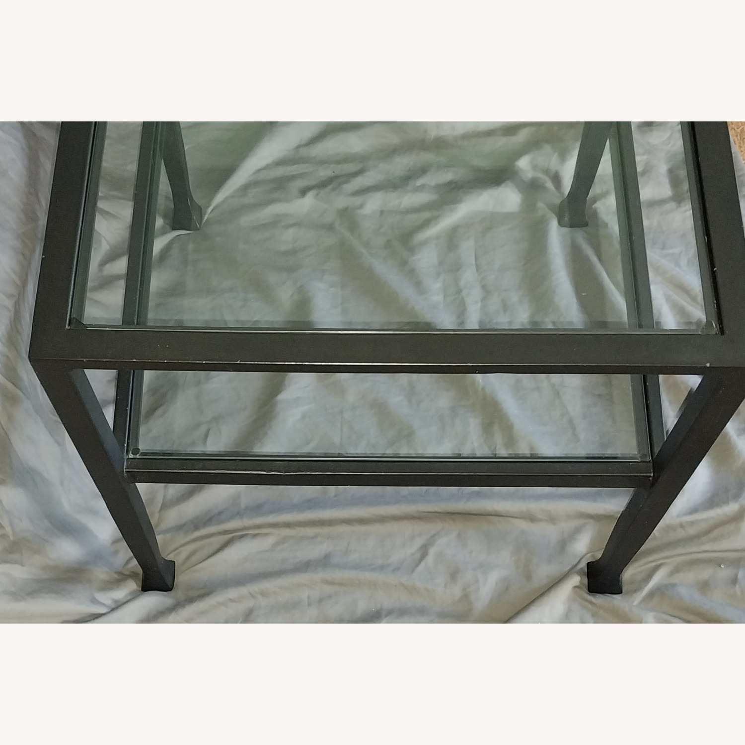Pottery Barn Metal/Glass Side Table - image-9