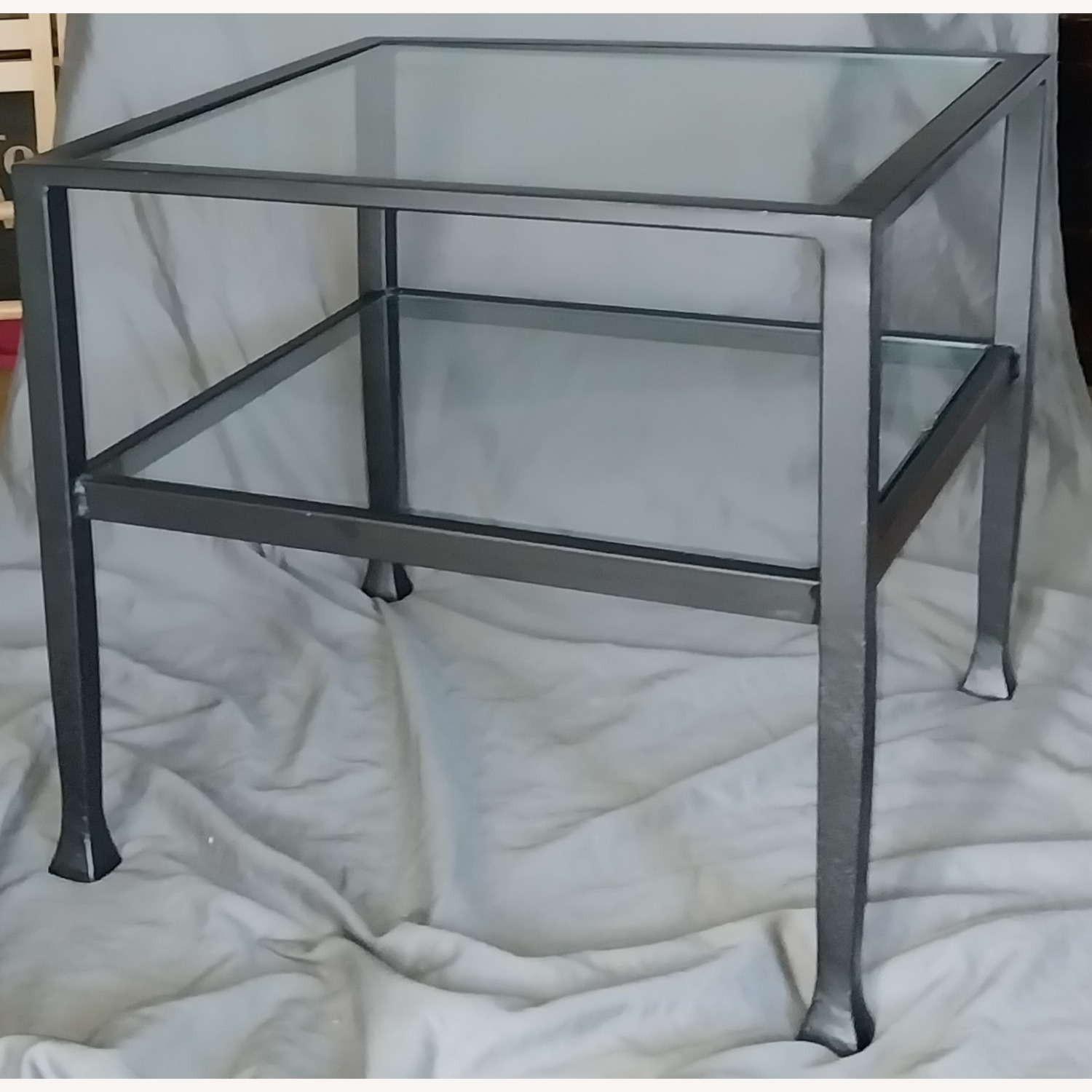 Pottery Barn Metal/Glass Side Table - image-3