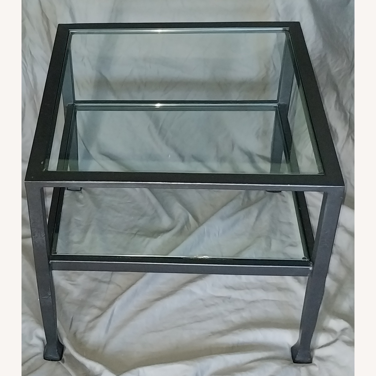 Pottery Barn Metal/Glass Side Table - image-2