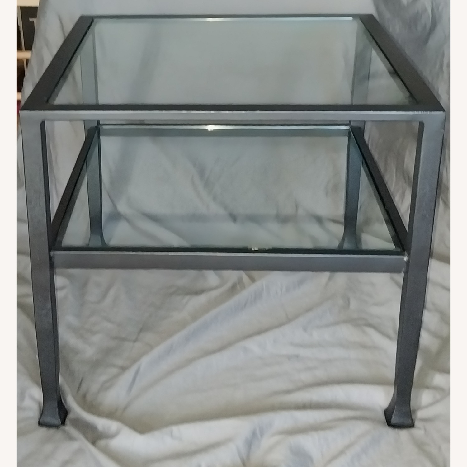Pottery Barn Metal/Glass Side Table - image-4