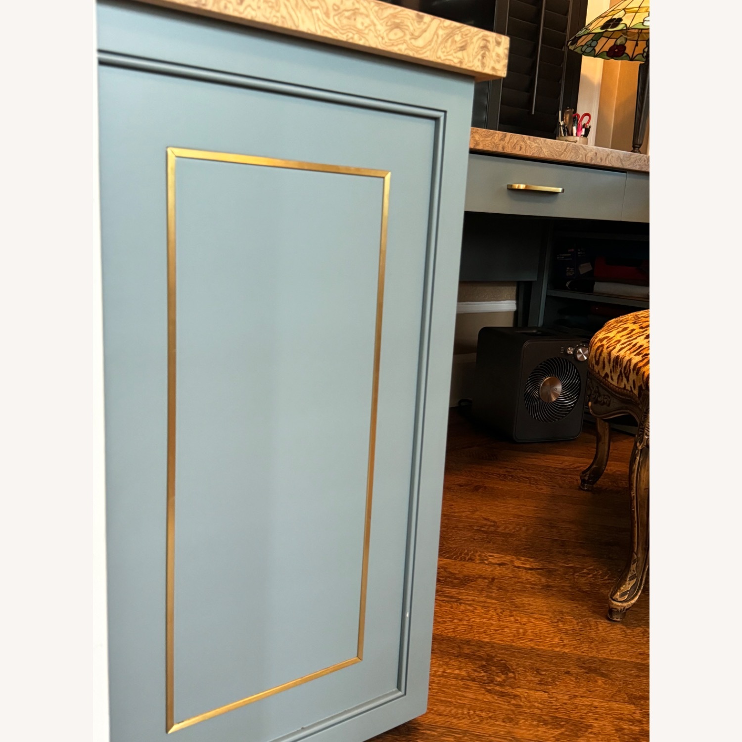 Taylor Made Custom Furniture Blue Wood Desk - image-2