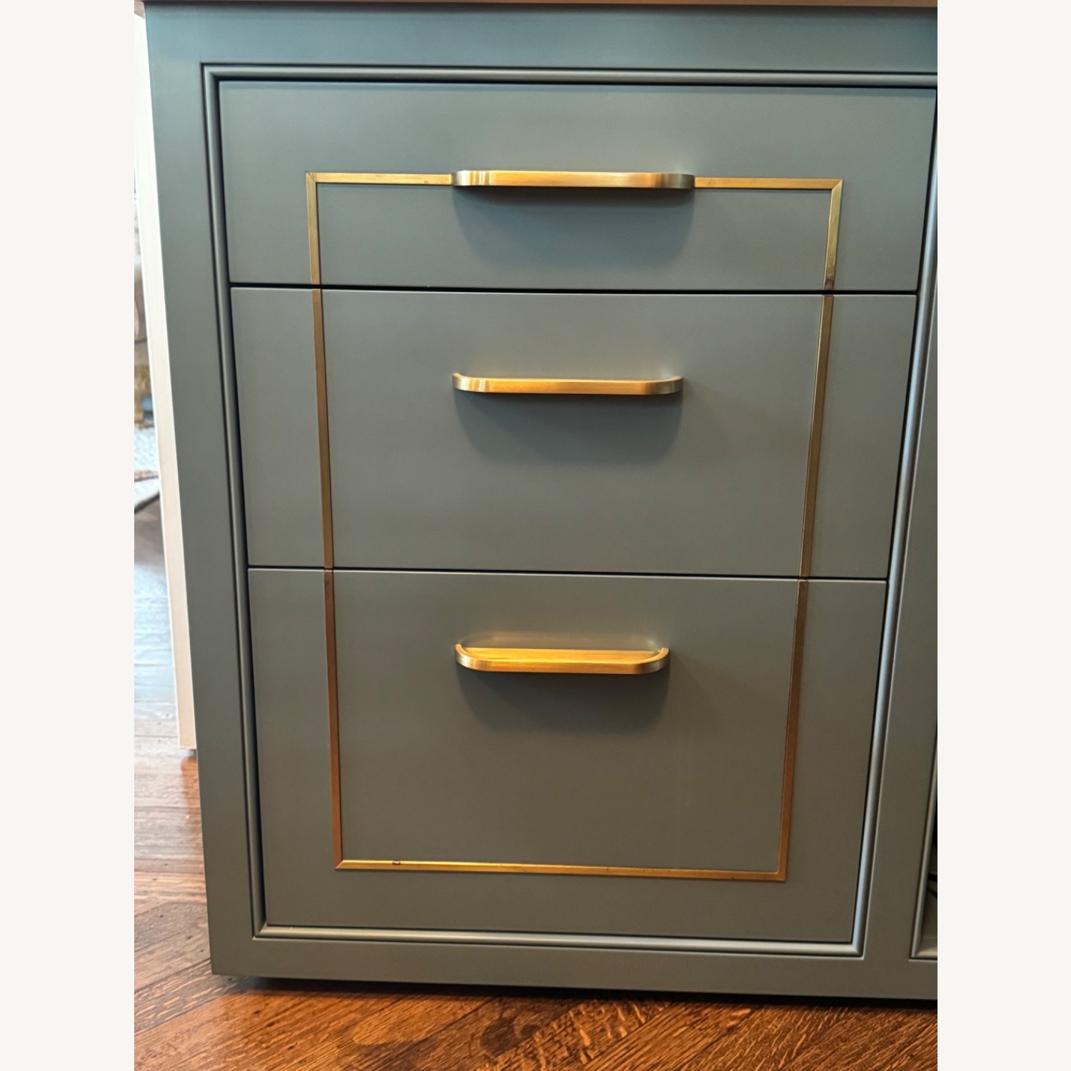 Taylor Made Custom Furniture Blue Wood Desk - image-5