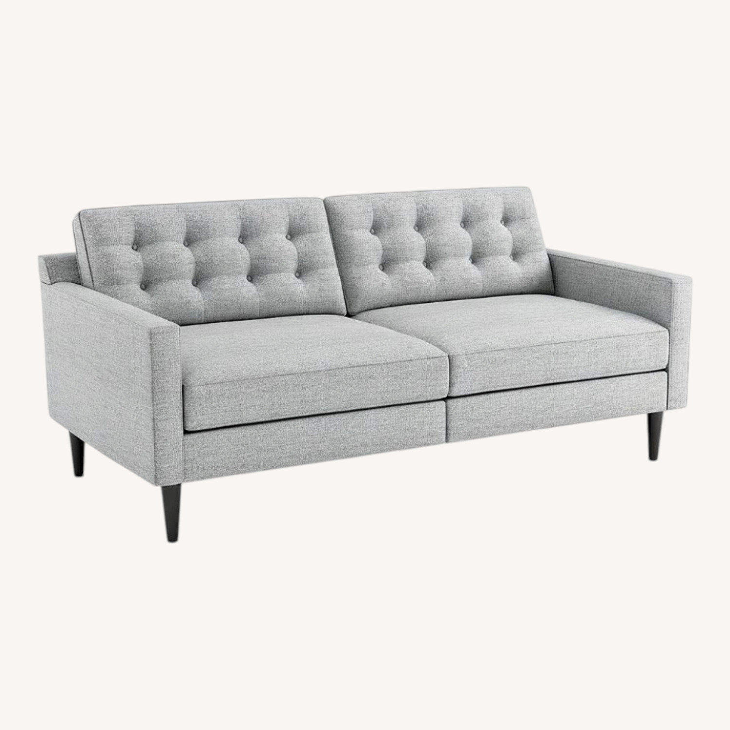 West Elm Light Gray 2 Seater Sofa - image-0
