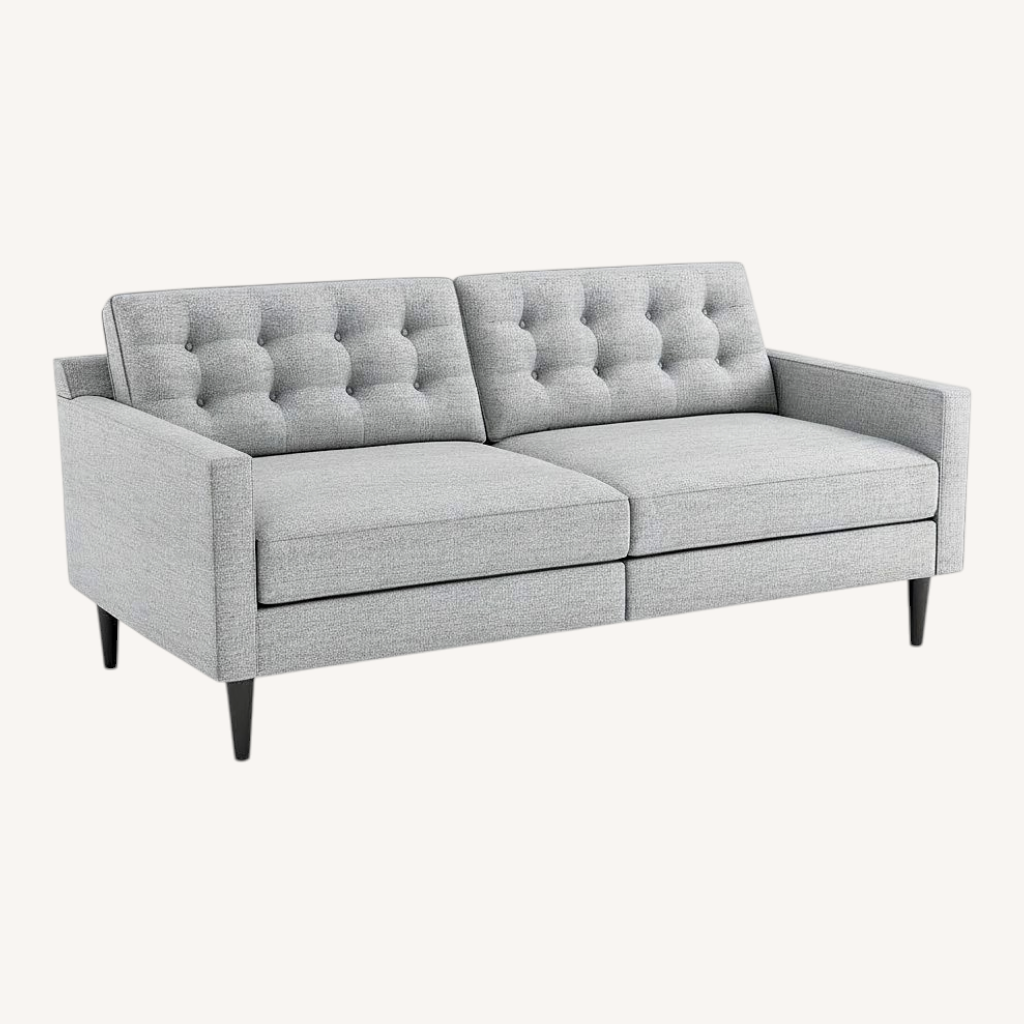 Image of West Elm Light Gray 2 Seater Sofa