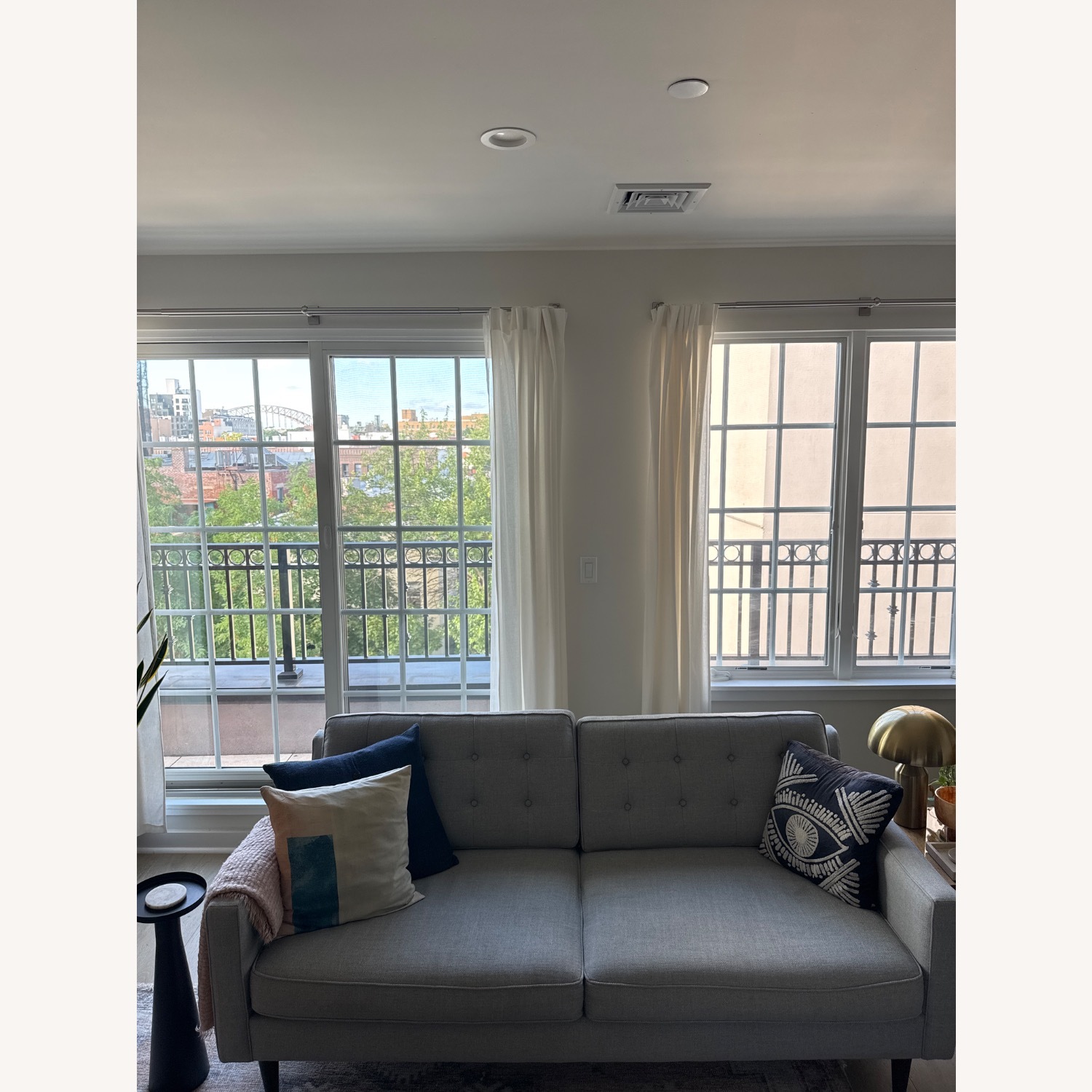West Elm Light Gray 2 Seater Sofa - image-1
