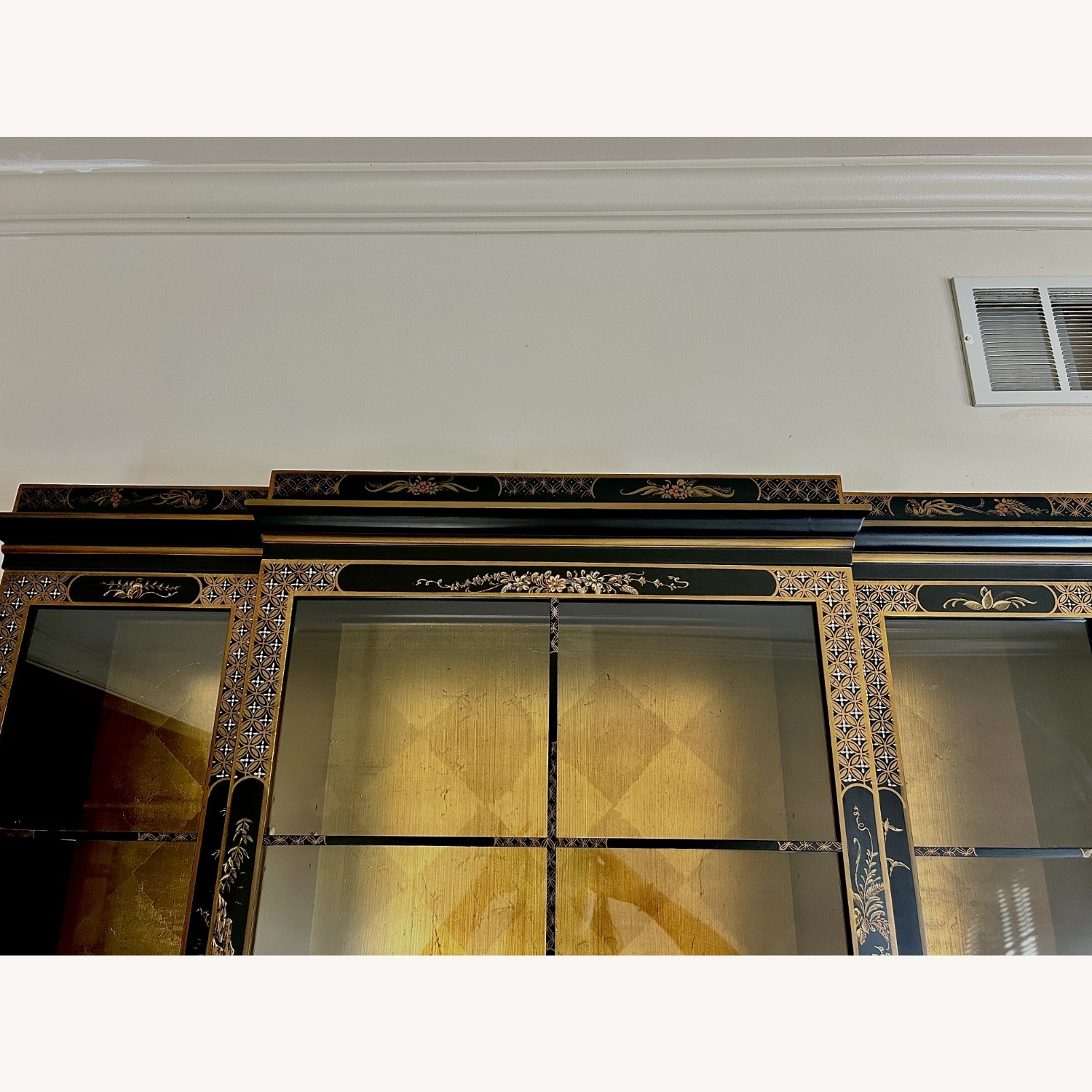 Jasper Cabinet Ornately Painted Vintage Black/Gold - image-23