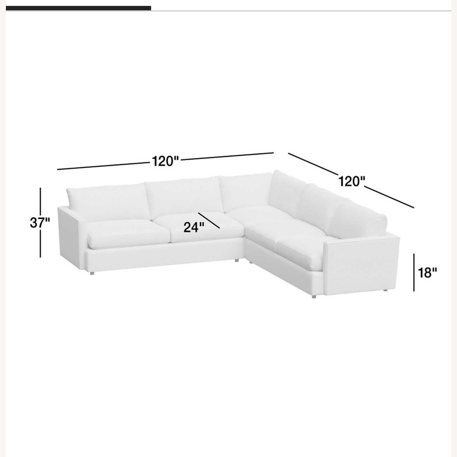 Crate & Barrel Lounge 3 Piece Sectional  - image-5