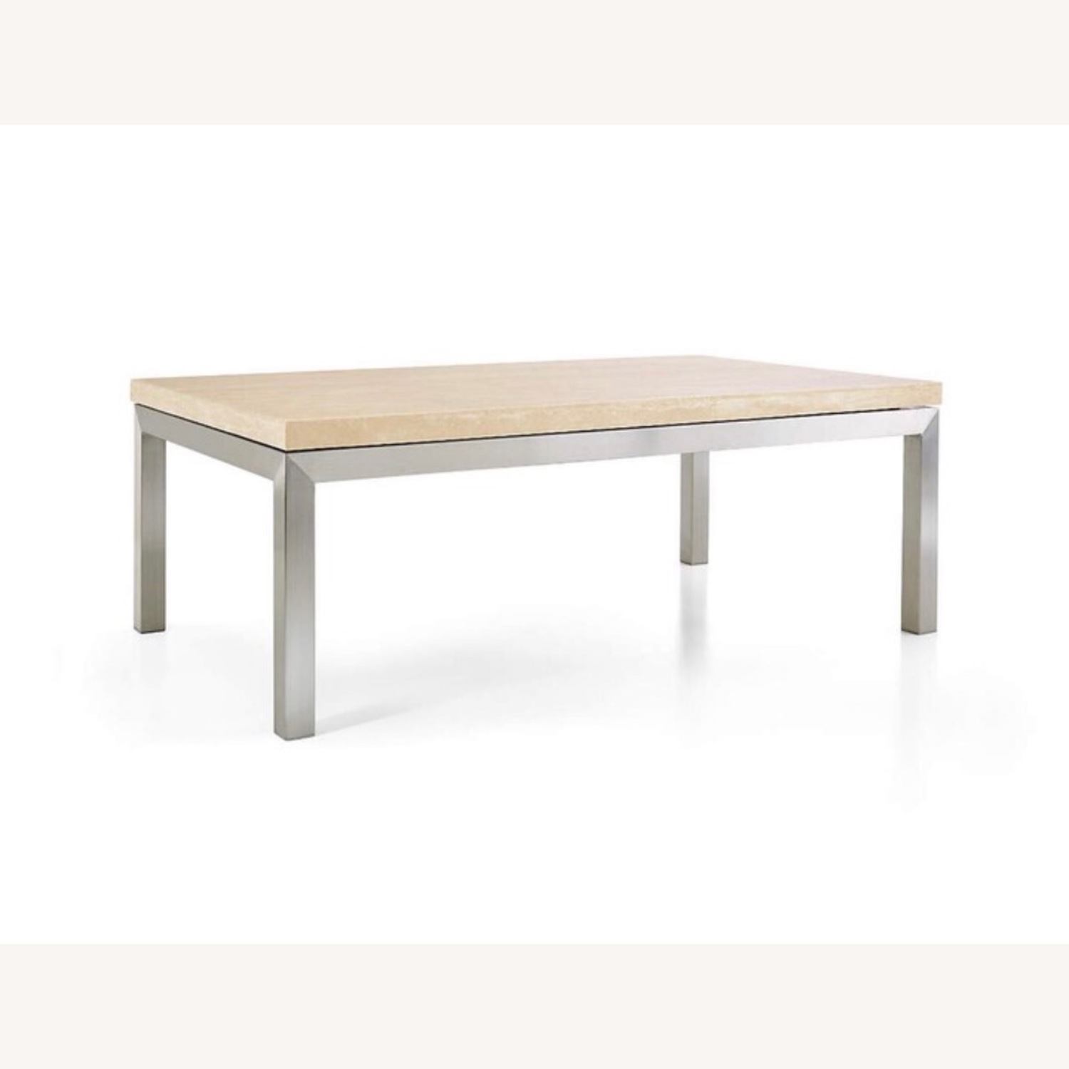 Crate & Barrel Travertine Parsons Coffee Table  - image-7
