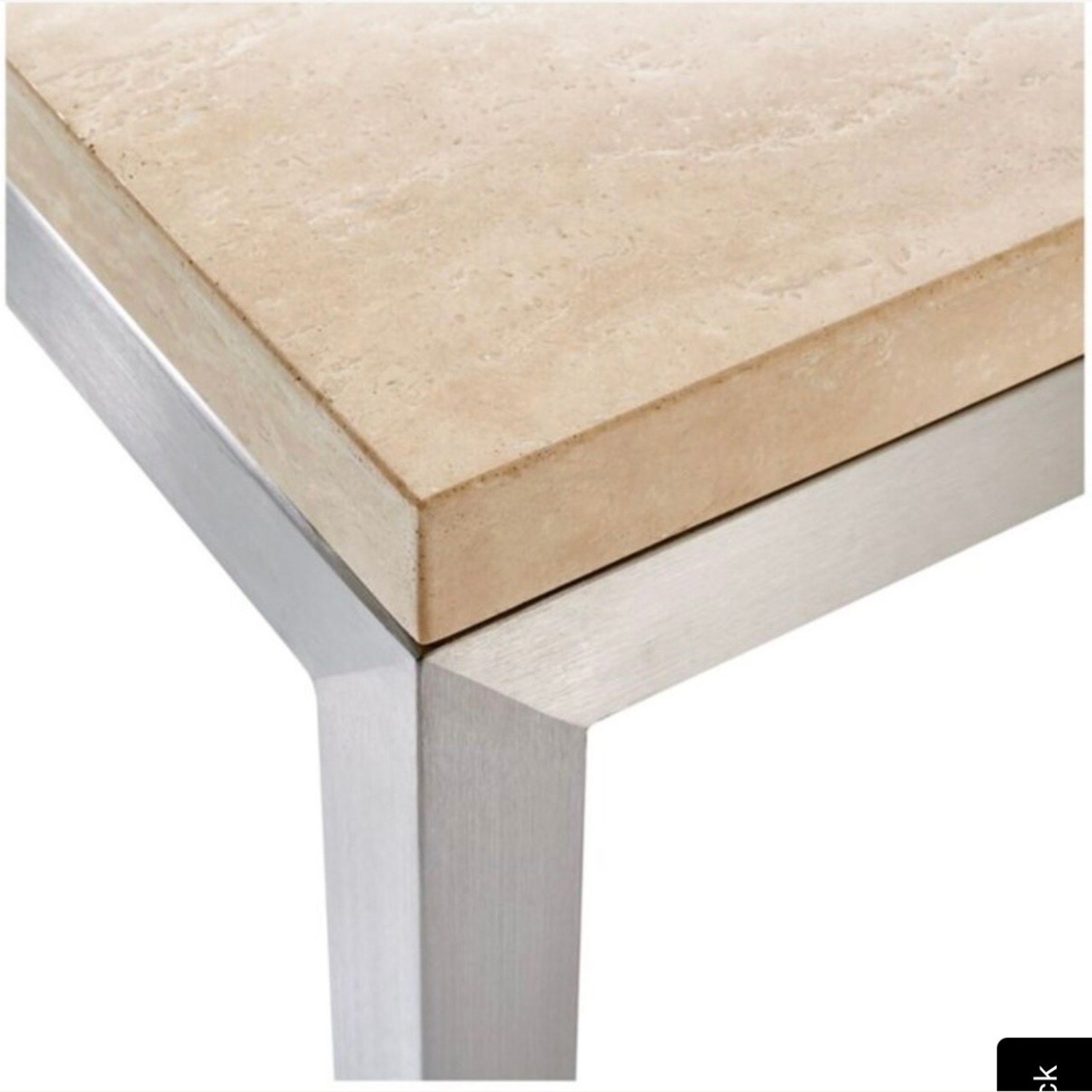 Crate & Barrel Travertine Parsons Coffee Table  - image-4