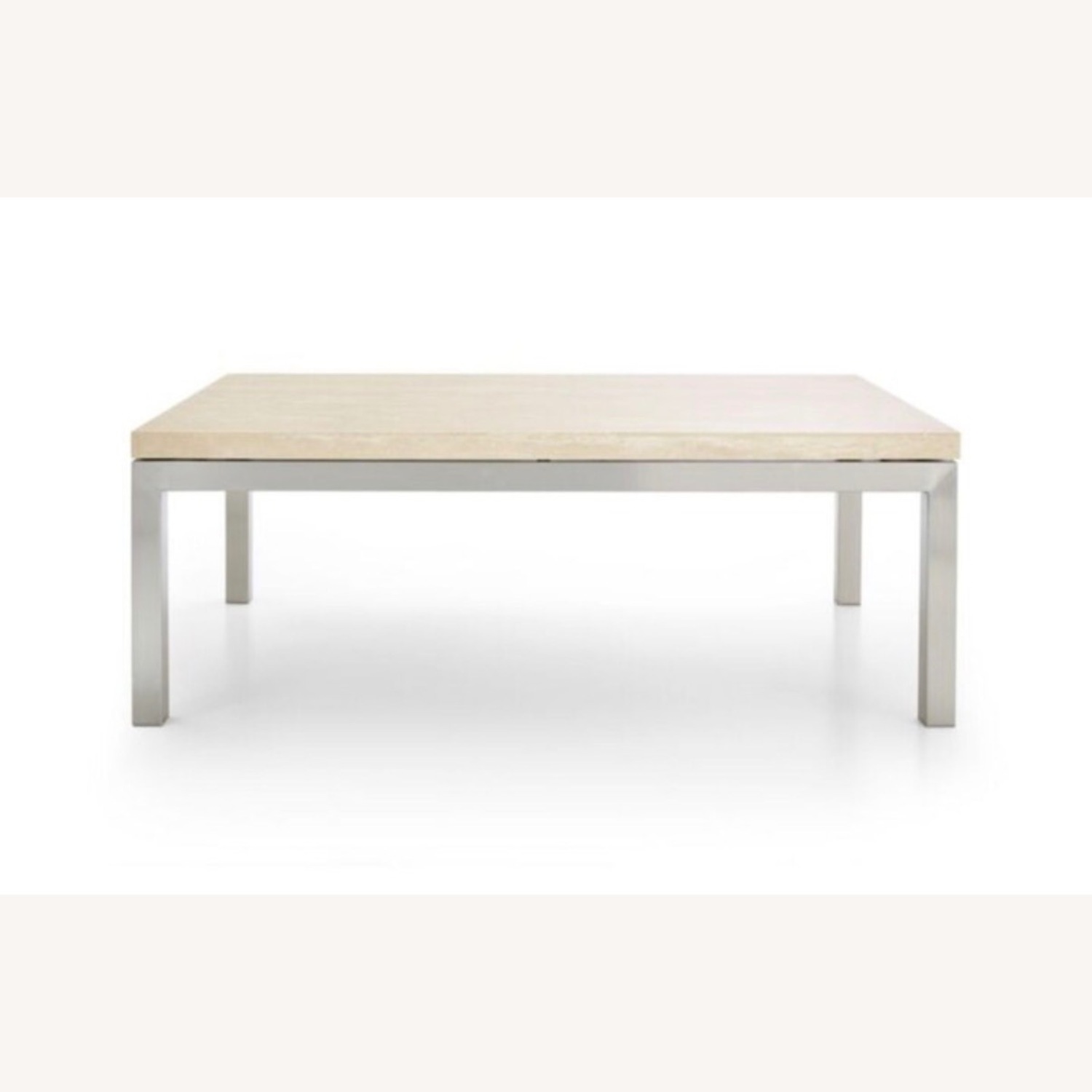 Crate & Barrel Travertine Parsons Coffee Table  - image-5