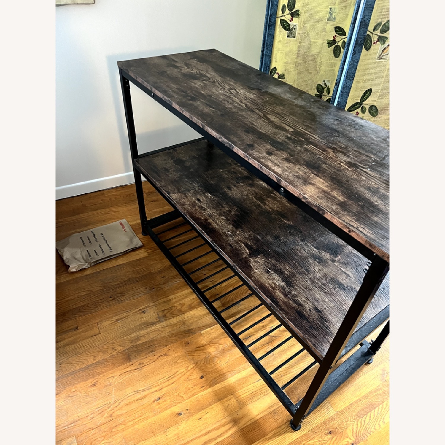 Dark Brown Wood Media Storage - image-2