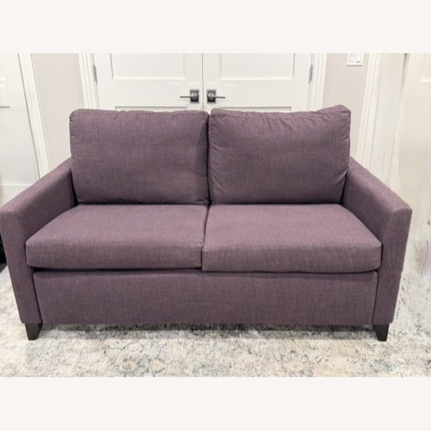 American Leather Purple Fabric Sleeper Sofa - image-3