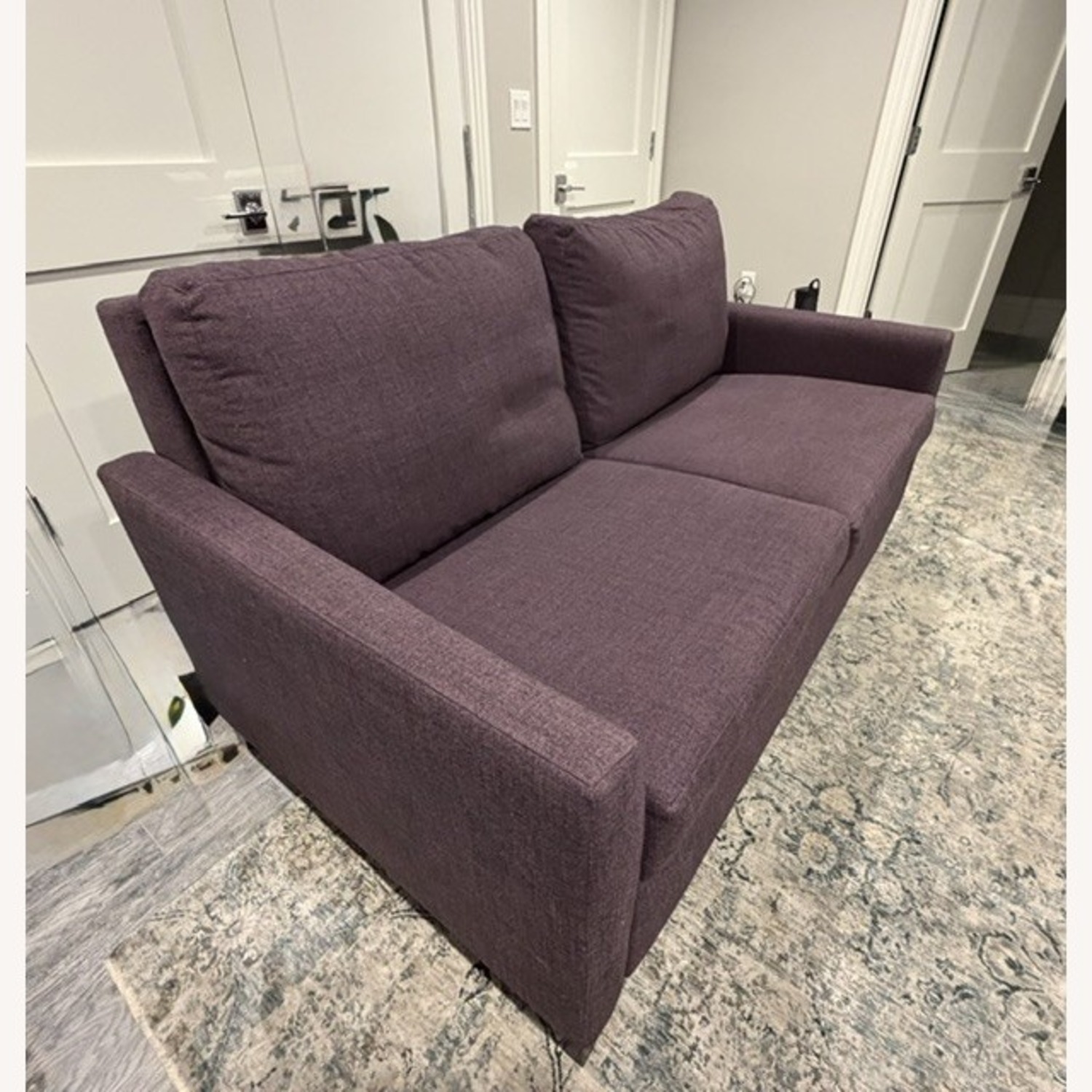 American Leather Purple Fabric Sleeper Sofa - image-1