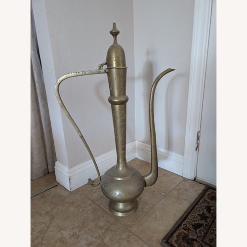 Used Vintage Turkish Brass Ewer / Ibrik for sale on AptDeco