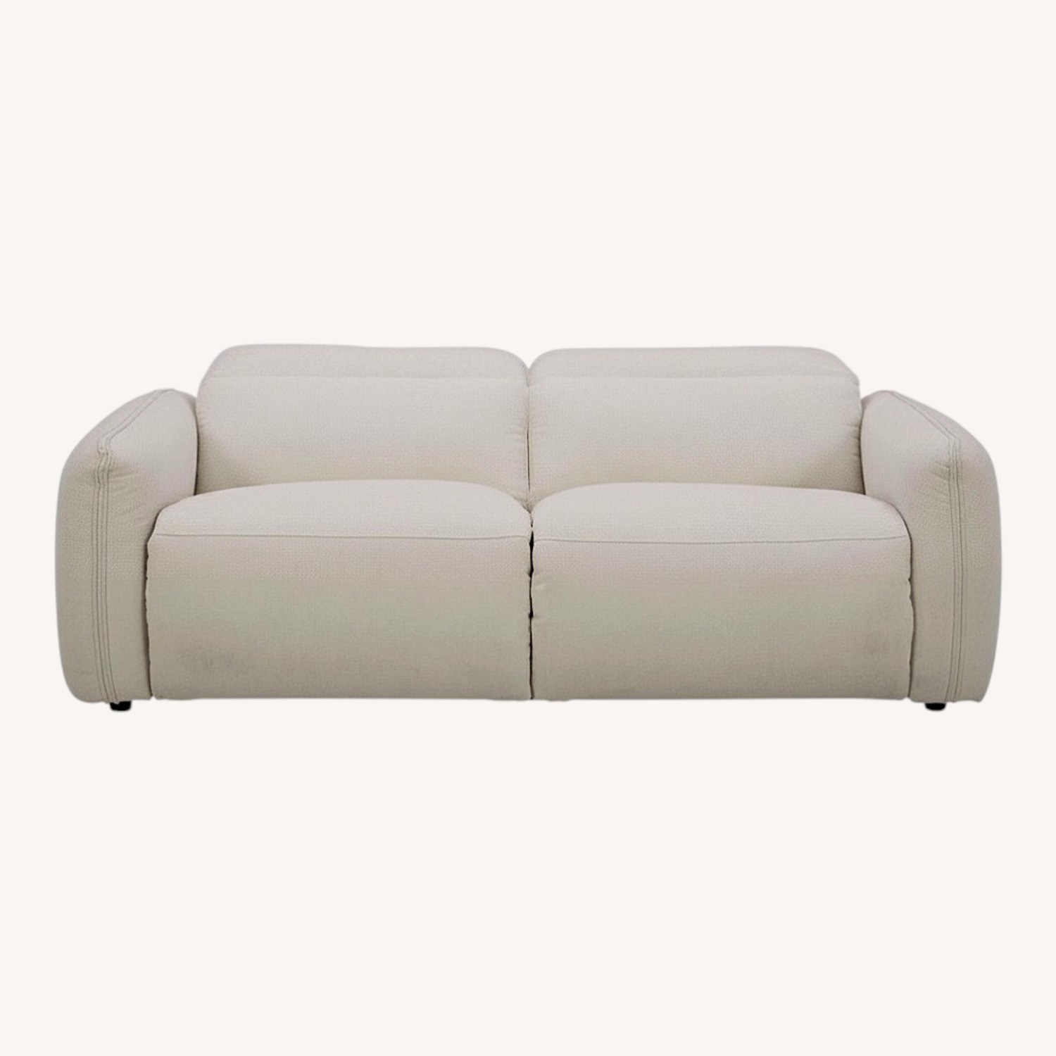 Moe's Home Collection White Fabric 2 Seater Sofa - image-0