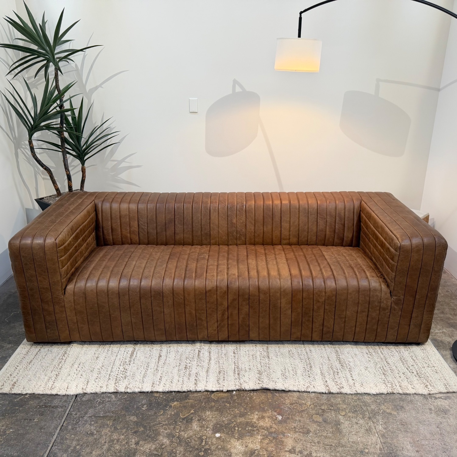 Moe's Home Collection Castle Sofa Brown - image-1