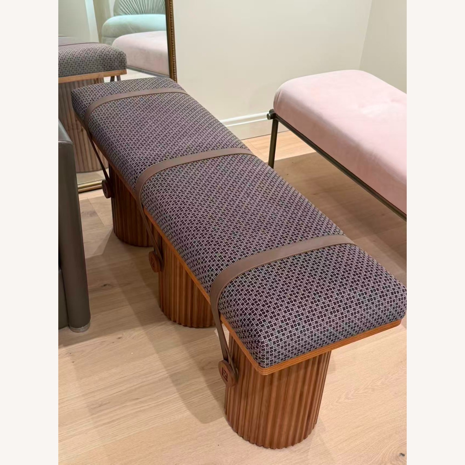 Authentic Fendi Casa Upholstered Bench - image-2
