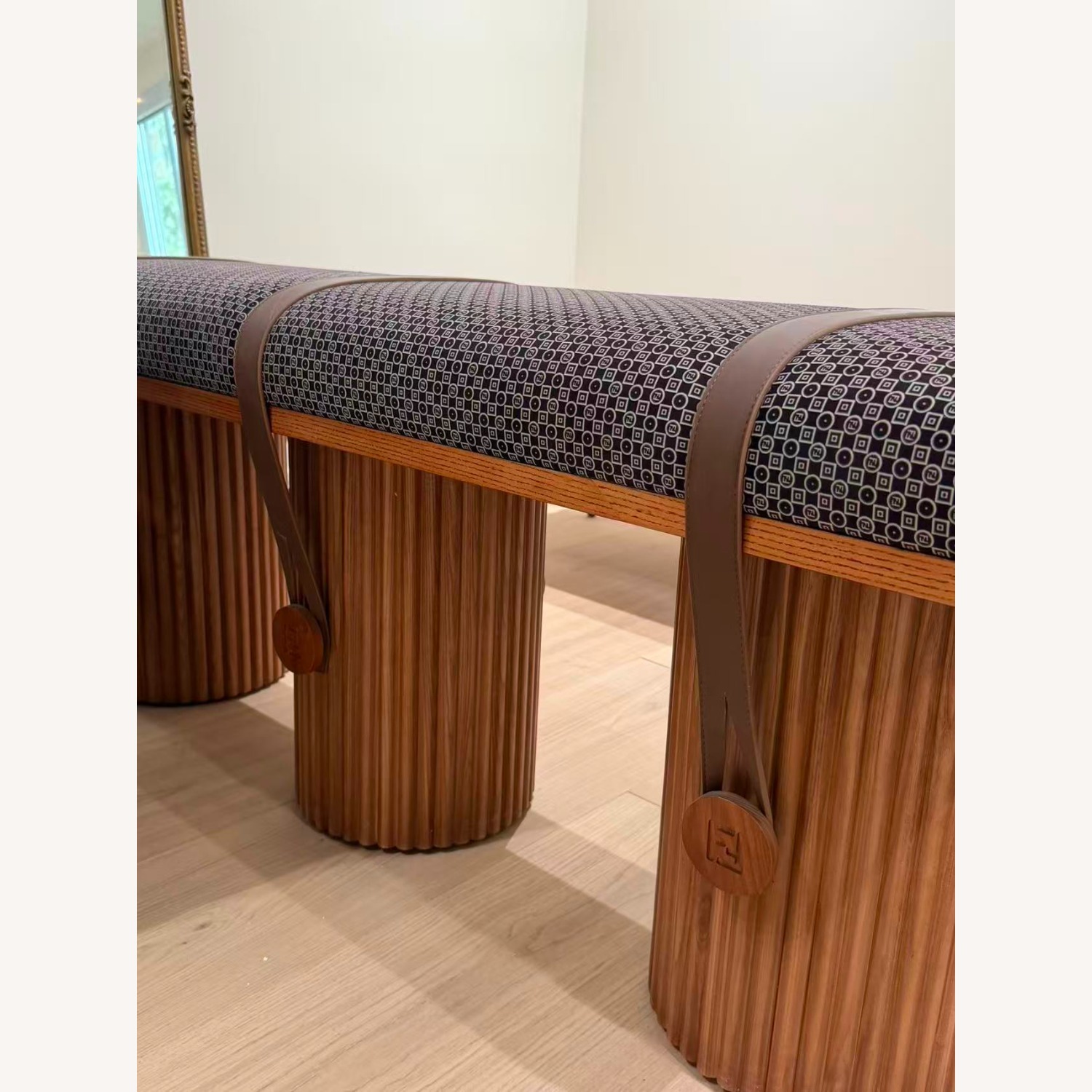 Authentic Fendi Casa Upholstered Bench - image-3
