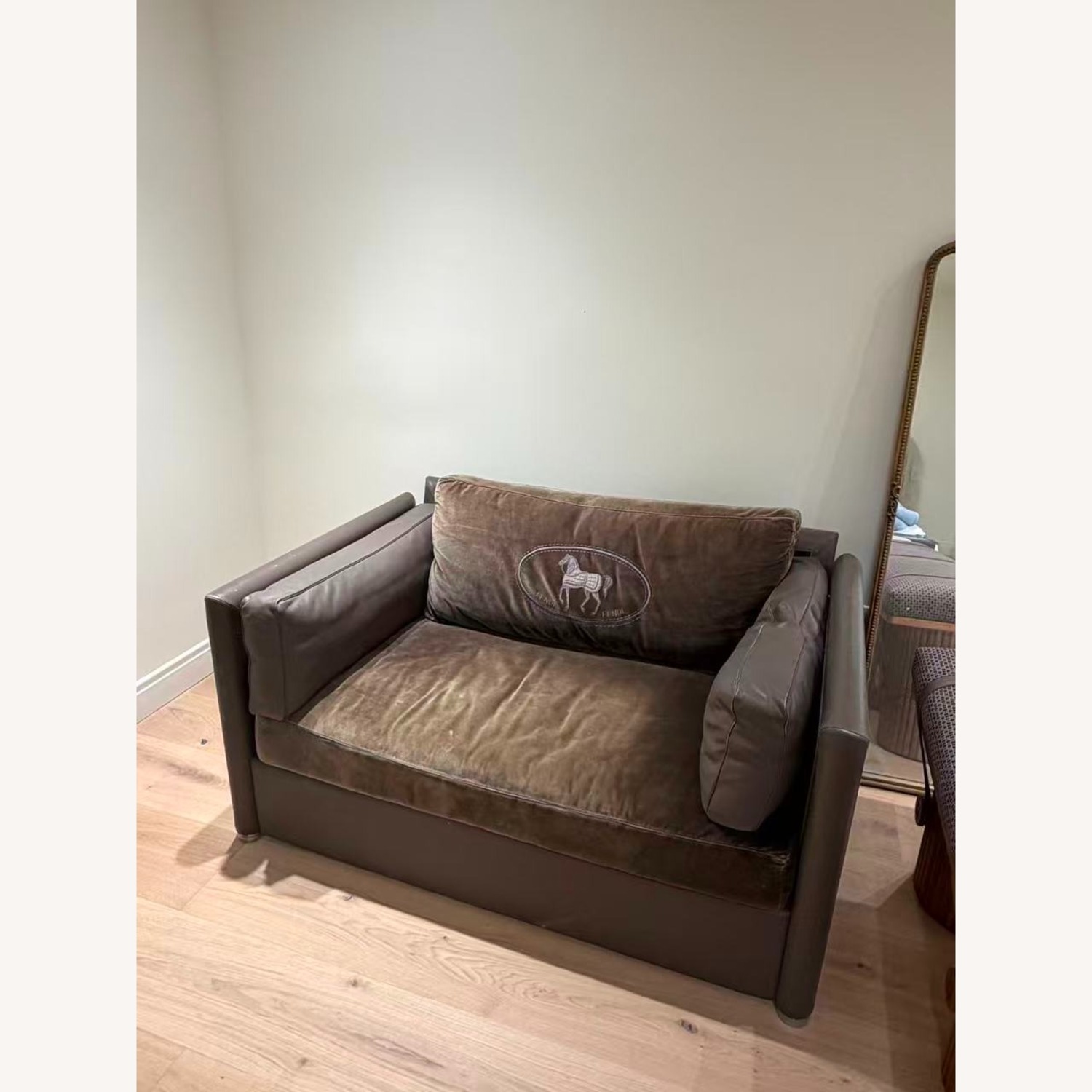 Authentic Fendi Casa Leather Loveseat - image-1