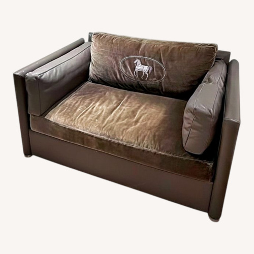 Used Authentic Fendi Casa Leather Loveseat for sale on AptDeco