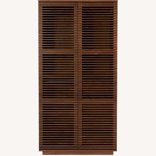 Used Design Within Reach Dark Brown Wood Armoire for sale on AptDeco