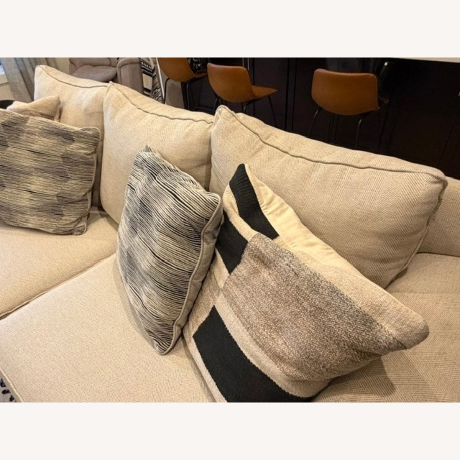 Marisa Chenille Sofa with Ottoman - image-3