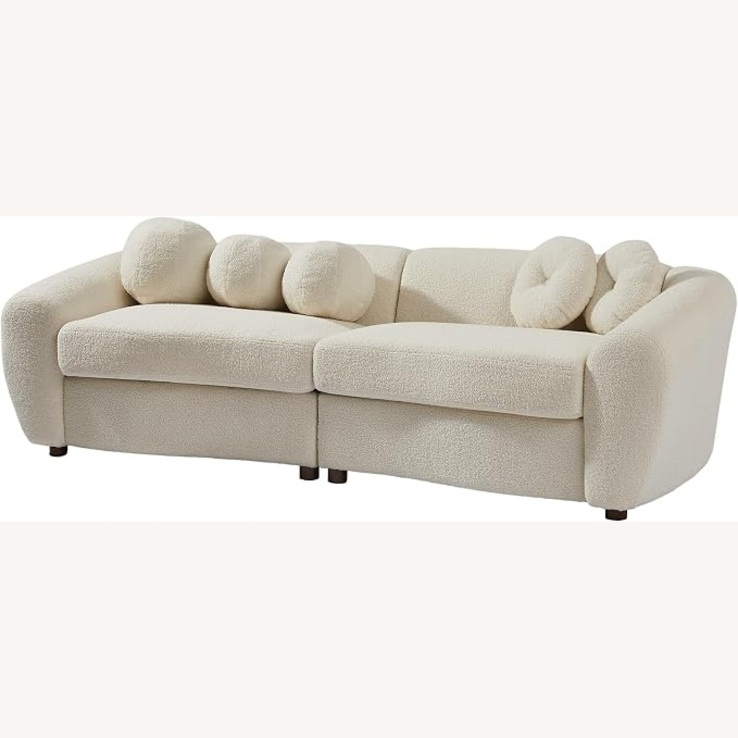 Amazon White Fabric 3+ Seater Sofa - image-4