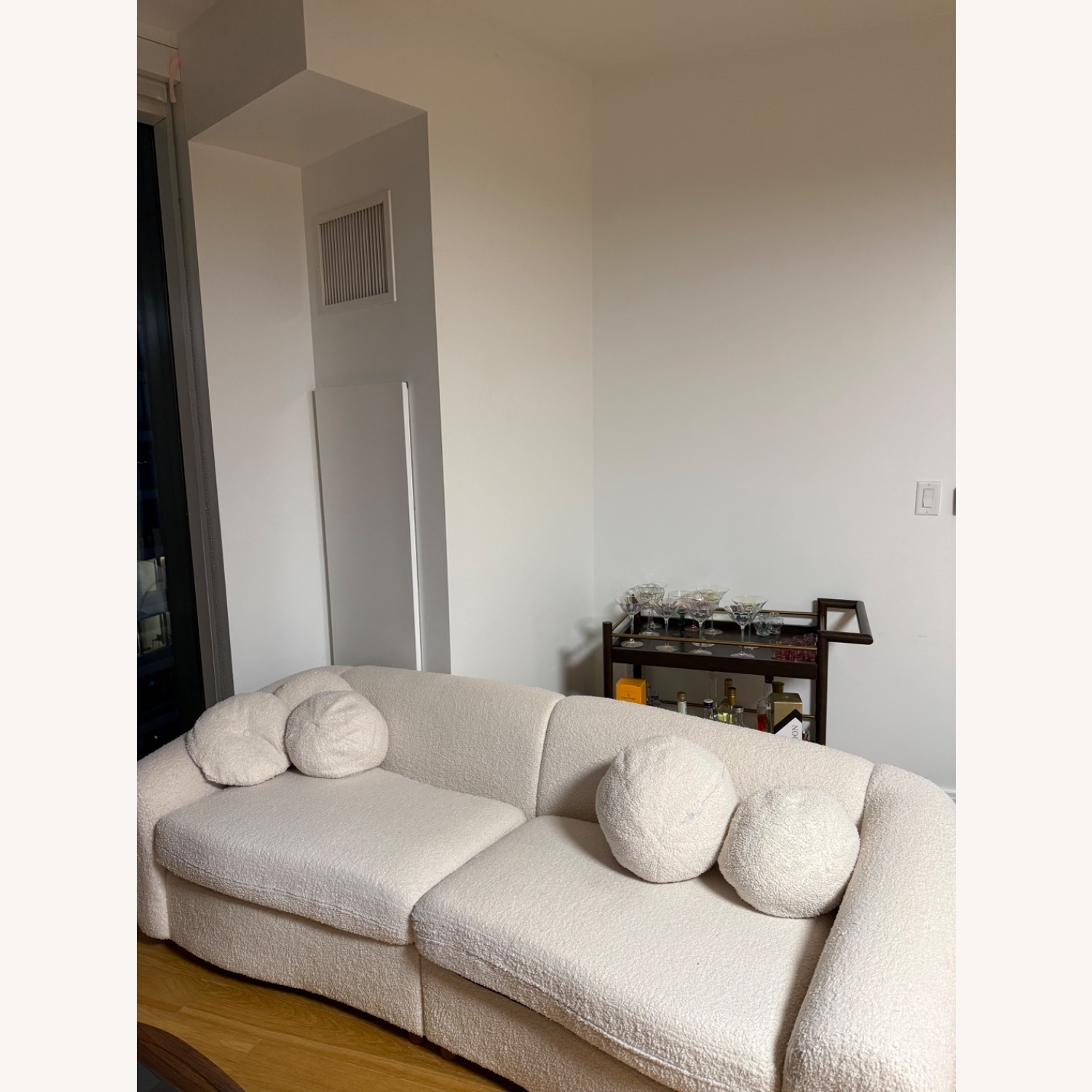 Amazon White Fabric 3+ Seater Sofa - image-2
