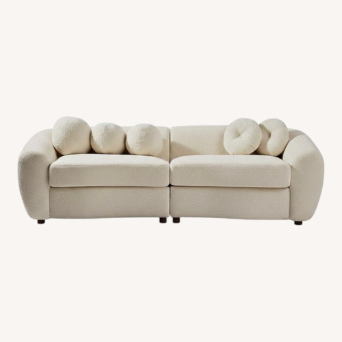 Used Amazon White Fabric 3+ Seater Sofa for sale on AptDeco