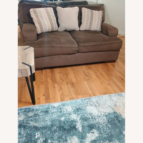 Used Ashley Furniture Dark Brown Fabric 2 Seater Sofa for sale on AptDeco